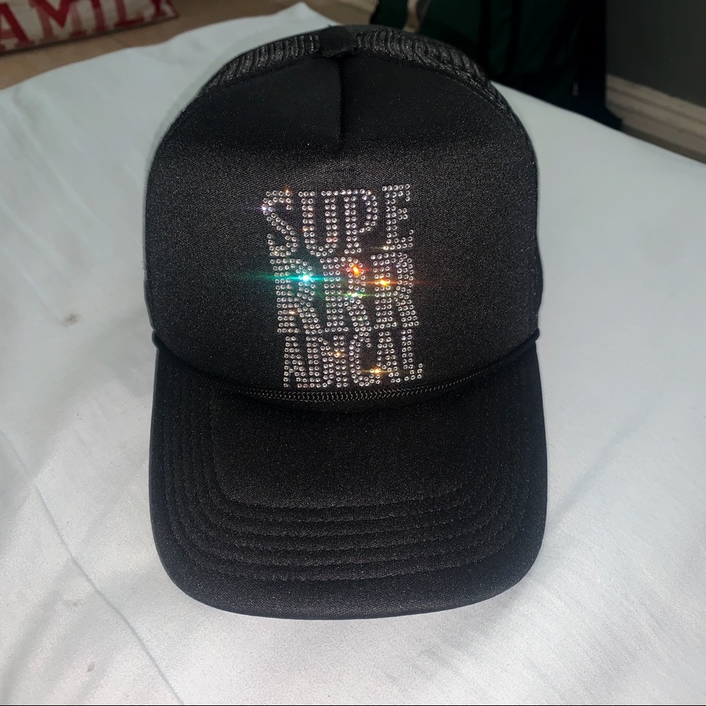 SUPERRRADICAL RHINESTONE HAT TRUCKER